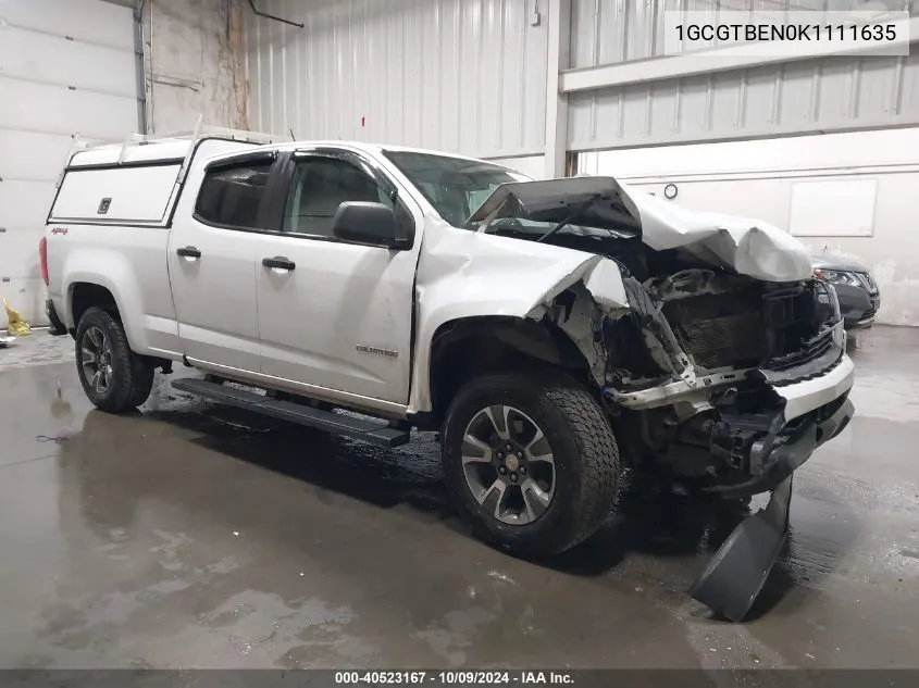 2019 Chevrolet Colorado Wt VIN: 1GCGTBEN0K1111635 Lot: 40523167