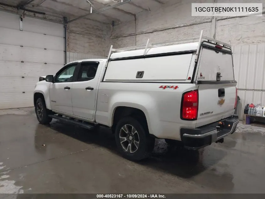 2019 Chevrolet Colorado Wt VIN: 1GCGTBEN0K1111635 Lot: 40523167