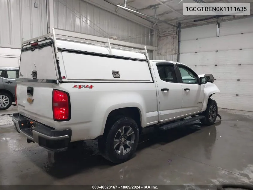 2019 Chevrolet Colorado Wt VIN: 1GCGTBEN0K1111635 Lot: 40523167