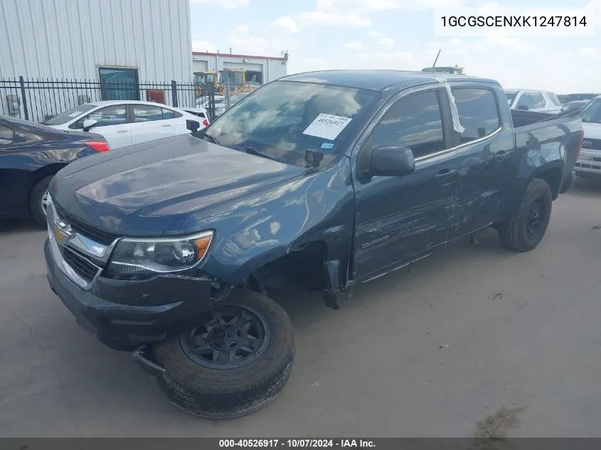 2019 Chevrolet Colorado Lt VIN: 1GCGSCENXK1247814 Lot: 40526917