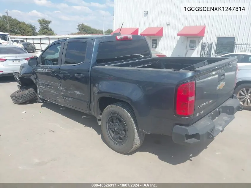 2019 Chevrolet Colorado Lt VIN: 1GCGSCENXK1247814 Lot: 40526917