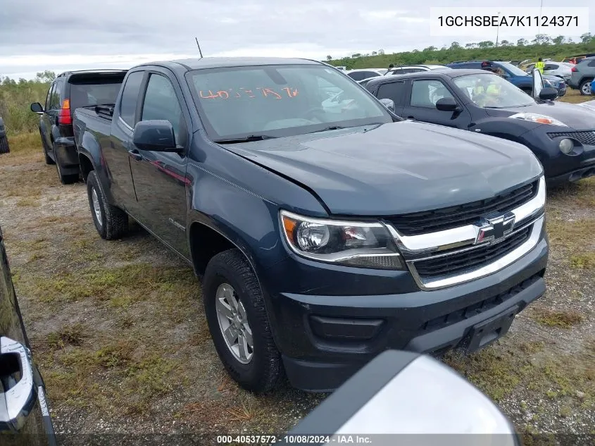 2019 Chevrolet Colorado VIN: 1GCHSBEA7K1124371 Lot: 40537572