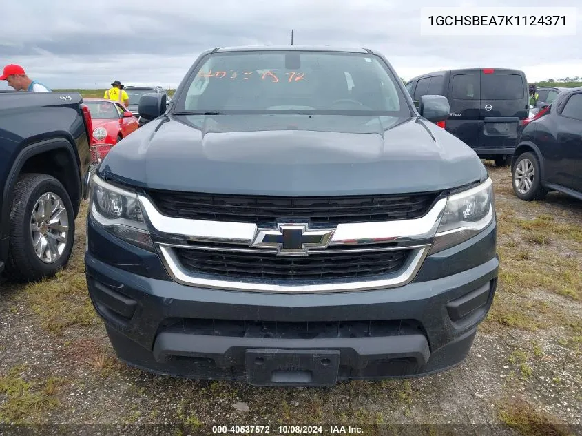 2019 Chevrolet Colorado VIN: 1GCHSBEA7K1124371 Lot: 40537572