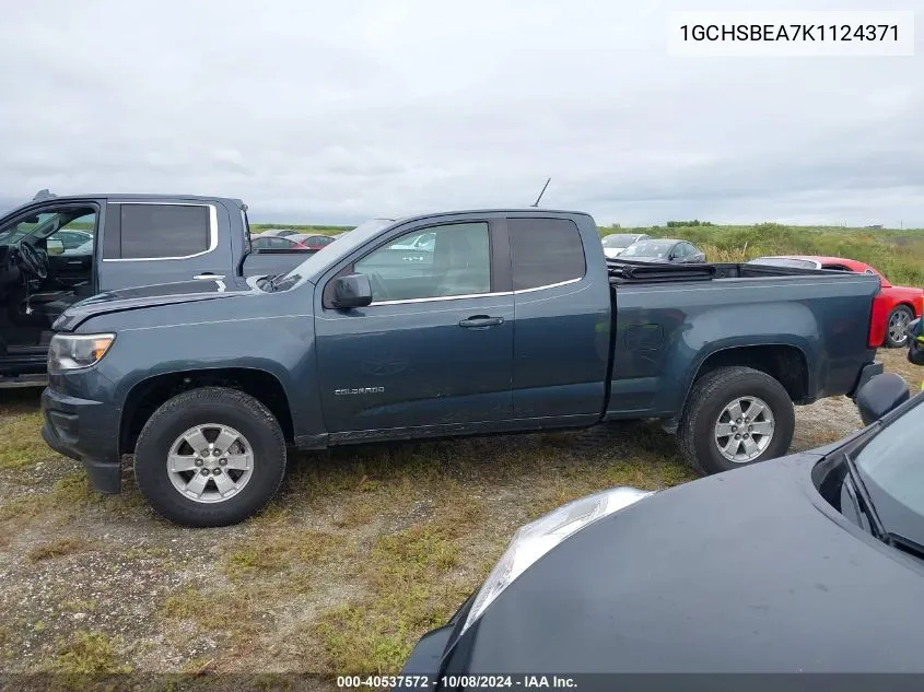 2019 Chevrolet Colorado VIN: 1GCHSBEA7K1124371 Lot: 40537572