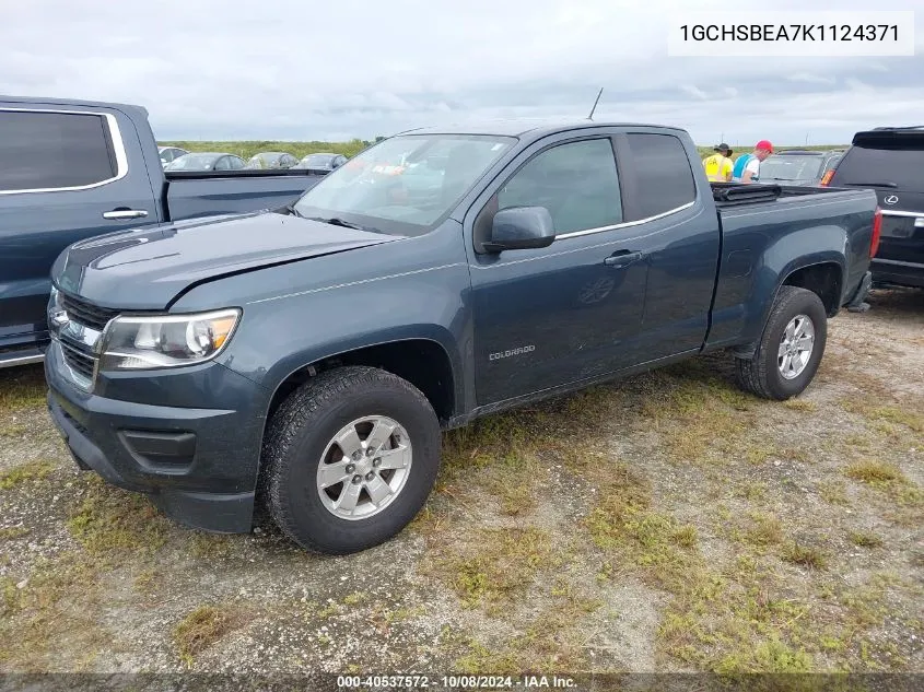 2019 Chevrolet Colorado VIN: 1GCHSBEA7K1124371 Lot: 40537572