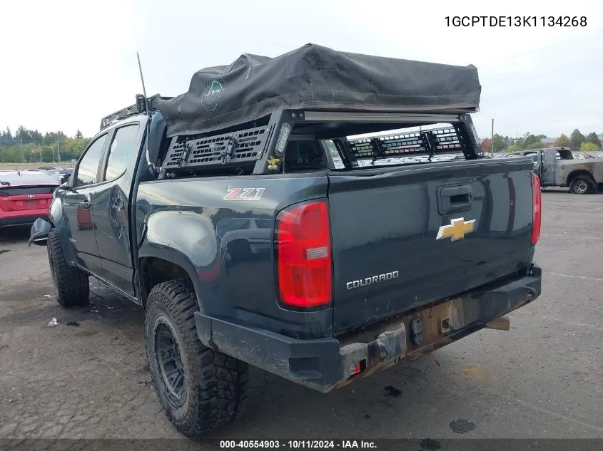 2019 Chevrolet Colorado Z71 VIN: 1GCPTDE13K1134268 Lot: 40554903