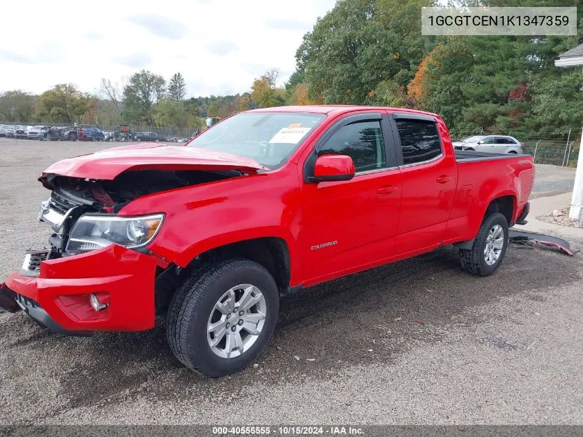 2019 Chevrolet Colorado Lt VIN: 1GCGTCEN1K1347359 Lot: 40555555