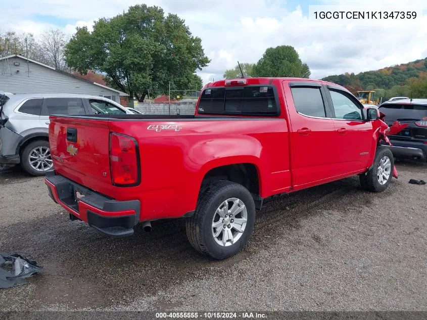 2019 Chevrolet Colorado Lt VIN: 1GCGTCEN1K1347359 Lot: 40555555