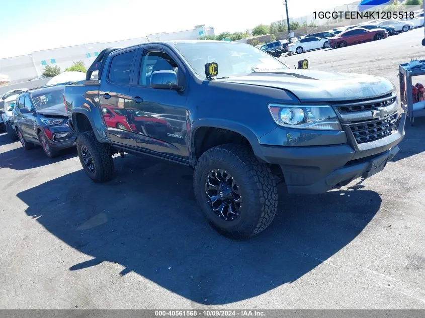 2019 Chevrolet Colorado Zr2 VIN: 1GCGTEEN4K1205518 Lot: 40561568