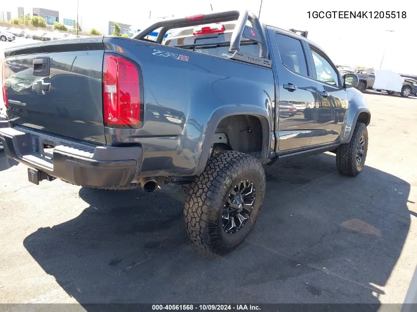 2019 Chevrolet Colorado Zr2 VIN: 1GCGTEEN4K1205518 Lot: 40561568