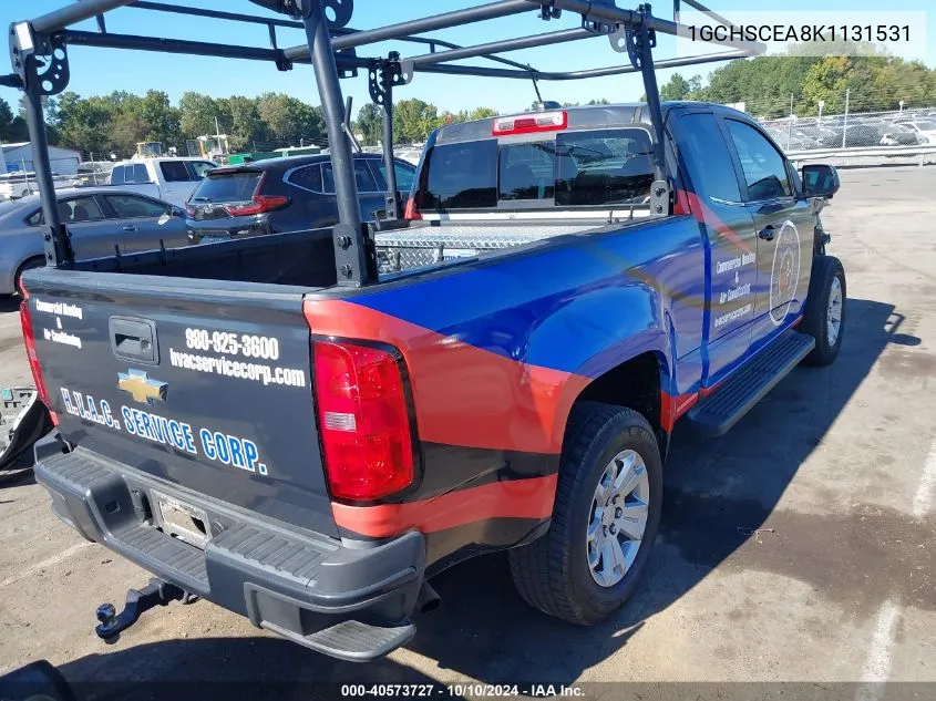 2019 Chevrolet Colorado Lt VIN: 1GCHSCEA8K1131531 Lot: 40573727