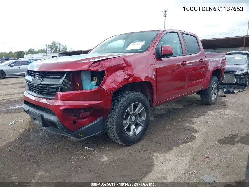 2019 Chevrolet Colorado Z71 VIN: 1GCGTDEN6K1137653 Lot: 40575611