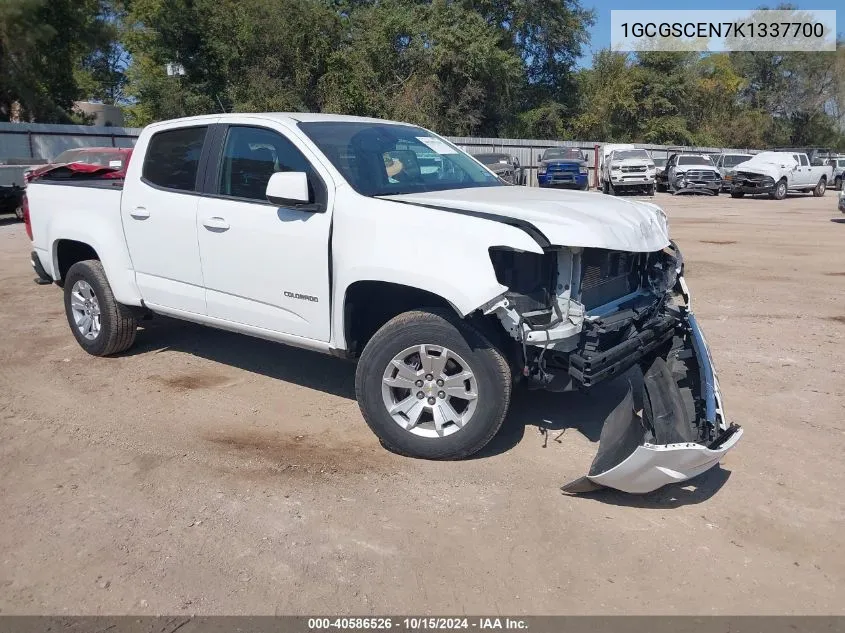 1GCGSCEN7K1337700 2019 Chevrolet Colorado Lt