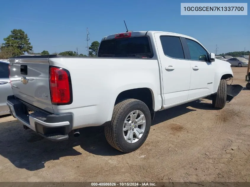 1GCGSCEN7K1337700 2019 Chevrolet Colorado Lt