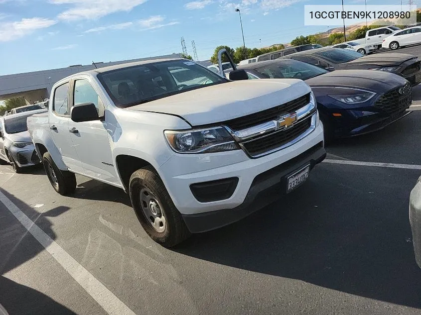 2019 Chevrolet Colorado VIN: 1GCGTBEN9K1208980 Lot: 40586778