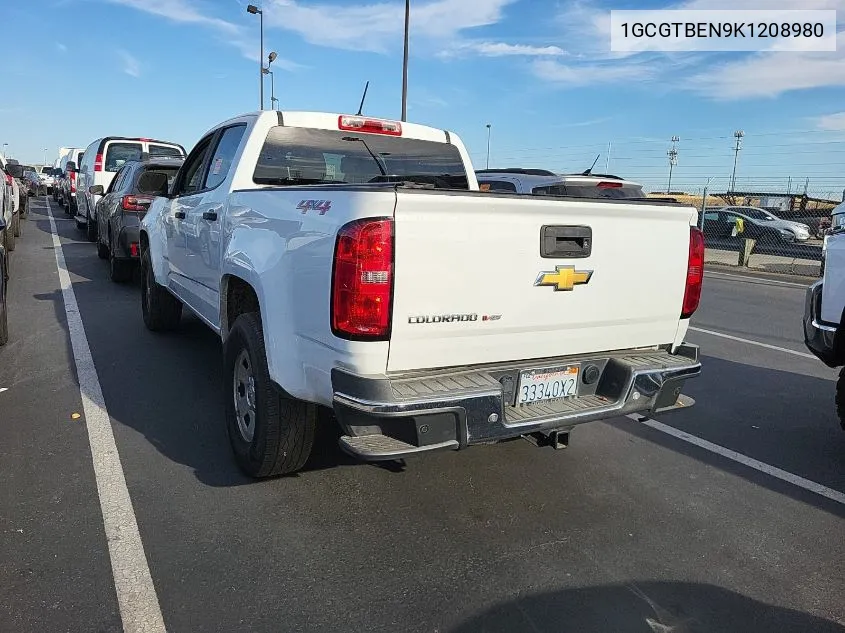 2019 Chevrolet Colorado VIN: 1GCGTBEN9K1208980 Lot: 40586778