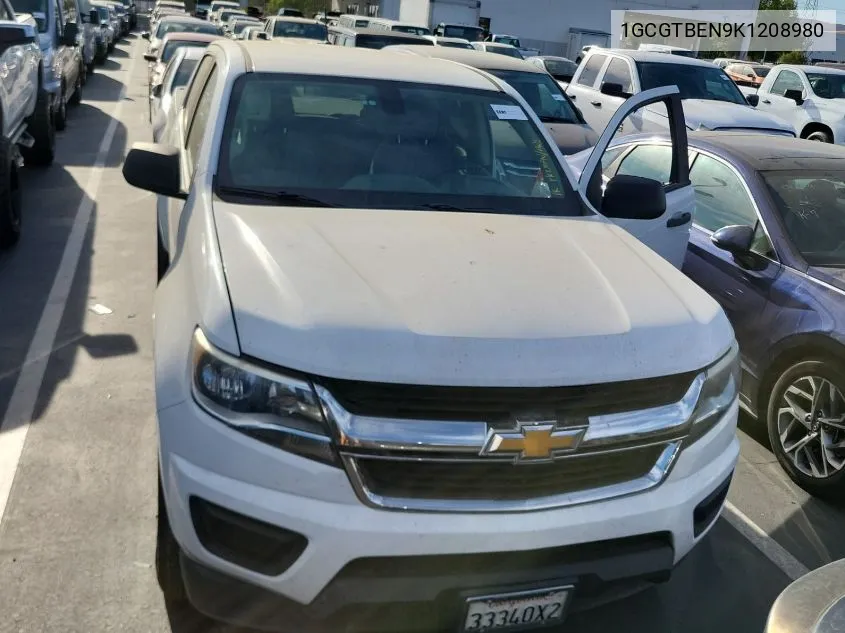 2019 Chevrolet Colorado VIN: 1GCGTBEN9K1208980 Lot: 40586778