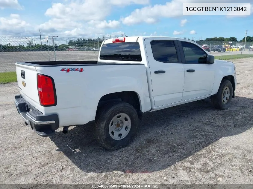 2019 Chevrolet Colorado Wt VIN: 1GCGTBEN1K1213042 Lot: 40596509