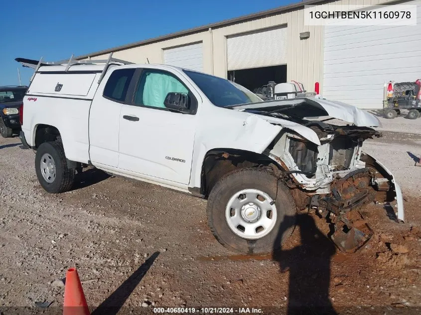 2019 Chevrolet Colorado Wt VIN: 1GCHTBEN5K1160978 Lot: 40650419