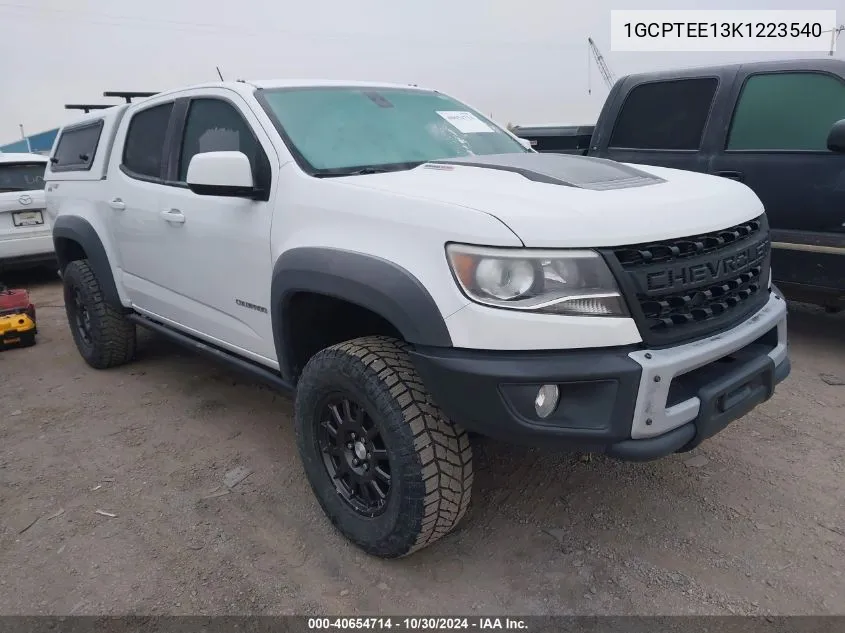 2019 Chevrolet Colorado Zr2 VIN: 1GCPTEE13K1223540 Lot: 40654714