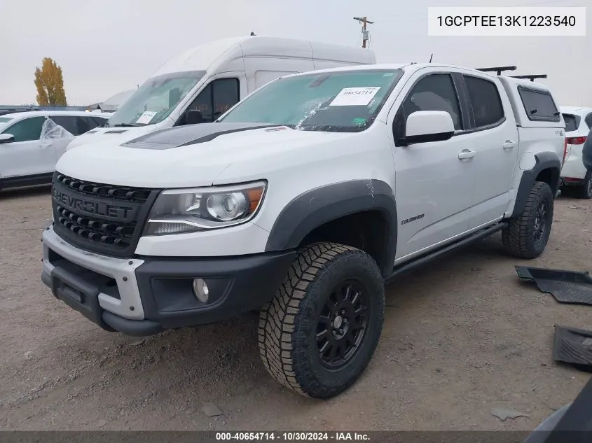 2019 Chevrolet Colorado Zr2 VIN: 1GCPTEE13K1223540 Lot: 40654714