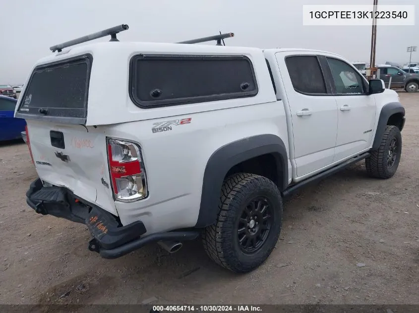 2019 Chevrolet Colorado Zr2 VIN: 1GCPTEE13K1223540 Lot: 40654714