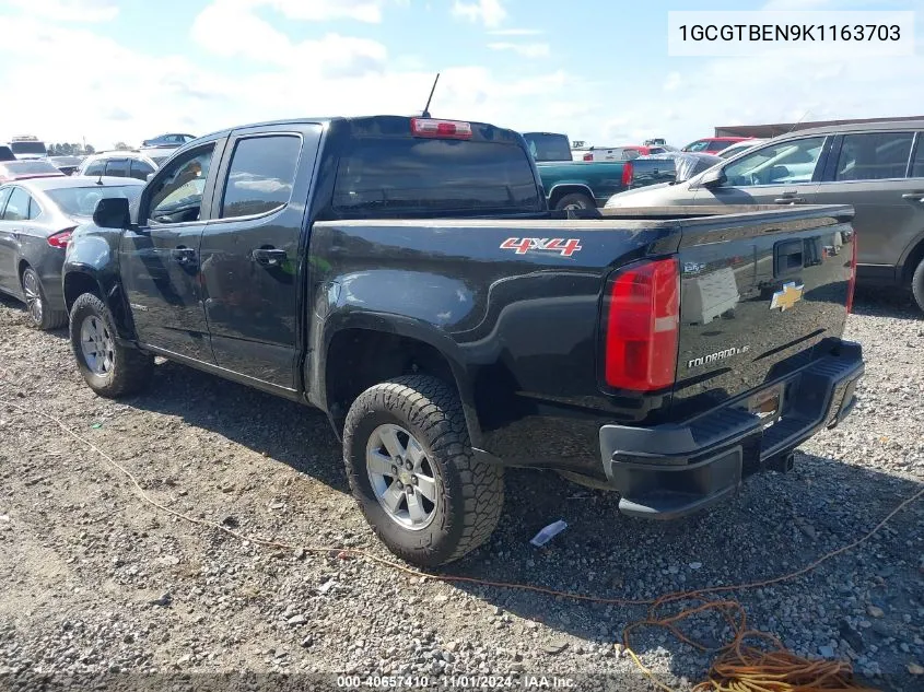 2019 Chevrolet Colorado Wt VIN: 1GCGTBEN9K1163703 Lot: 40657410