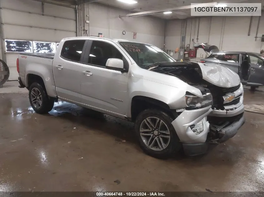 2019 Chevrolet Colorado Wt VIN: 1GCGTBEN7K1137097 Lot: 40664748