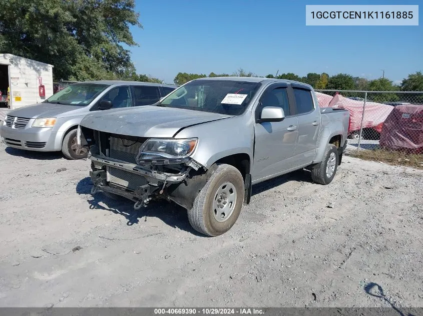 2019 Chevrolet Colorado Lt VIN: 1GCGTCEN1K1161885 Lot: 40669390