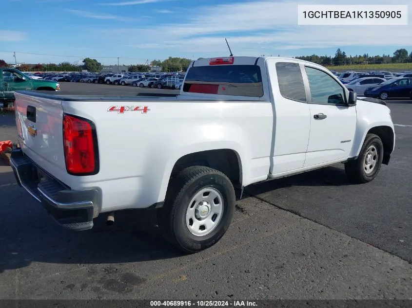 2019 Chevrolet Colorado Wt VIN: 1GCHTBEA1K1350905 Lot: 40689916