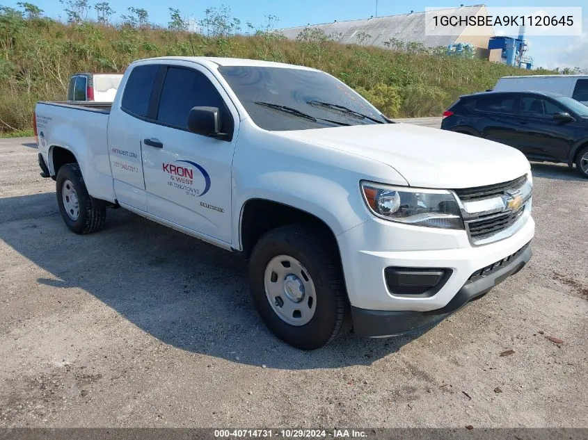 2019 Chevrolet Colorado Wt VIN: 1GCHSBEA9K1120645 Lot: 40714731