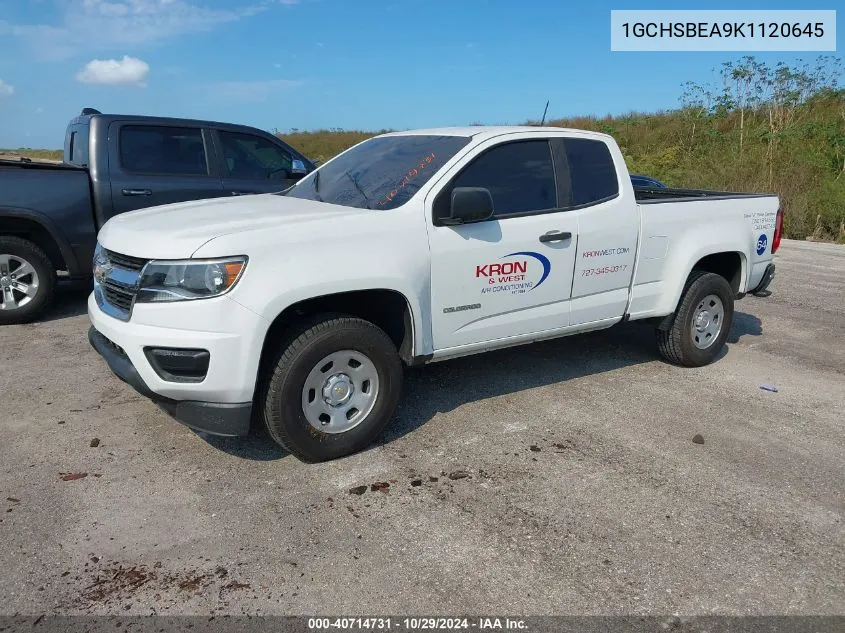 2019 Chevrolet Colorado Wt VIN: 1GCHSBEA9K1120645 Lot: 40714731