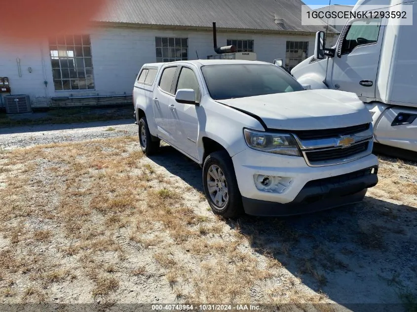 2019 Chevrolet Colorado Lt VIN: 1GCGSCEN6K1293592 Lot: 40748964