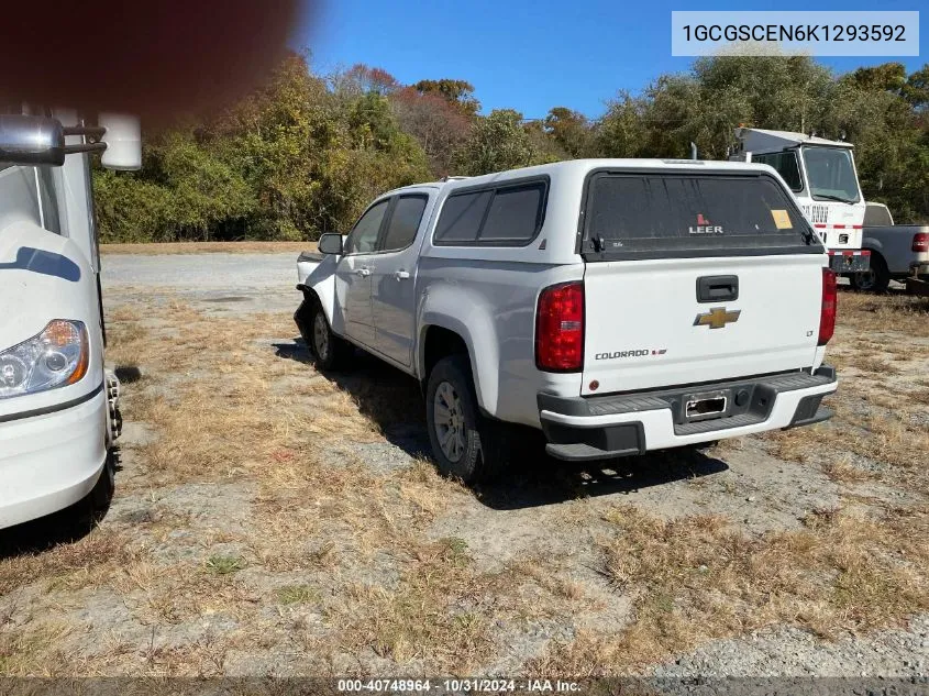 2019 Chevrolet Colorado Lt VIN: 1GCGSCEN6K1293592 Lot: 40748964