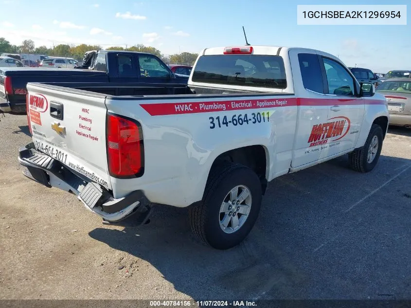 1GCHSBEA2K1296954 2019 Chevrolet Colorado Wt