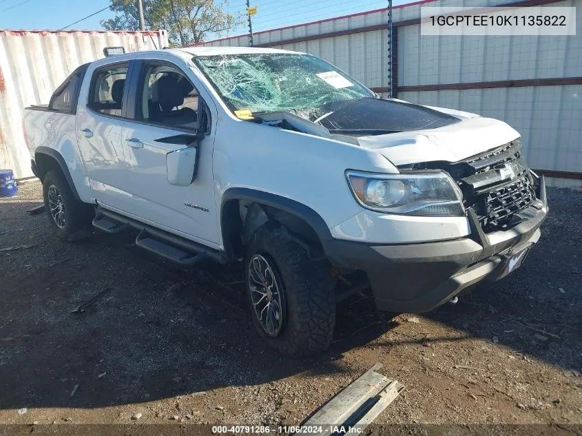 2019 Chevrolet Colorado Zr2 VIN: 1GCPTEE10K1135822 Lot: 40791286