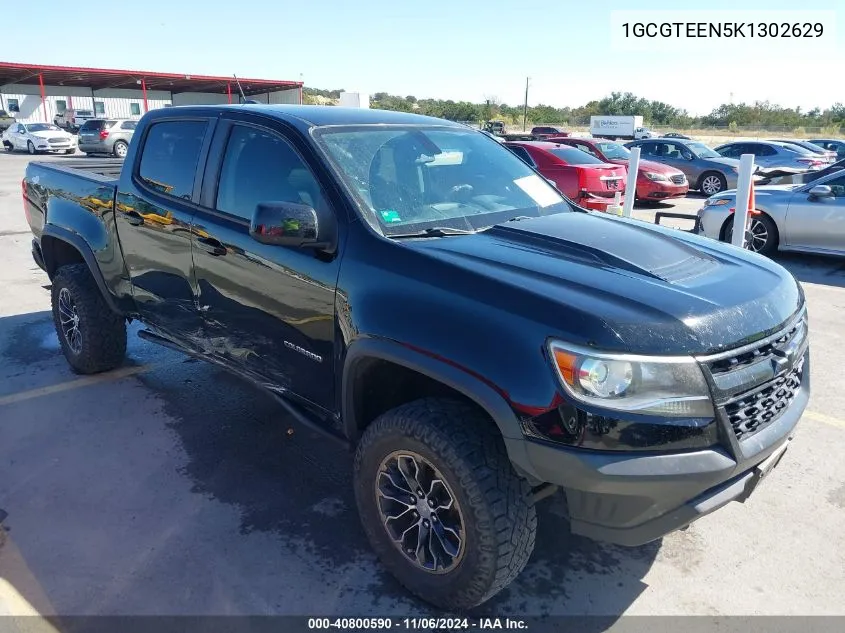 2019 Chevrolet Colorado Zr2 VIN: 1GCGTEEN5K1302629 Lot: 40800590