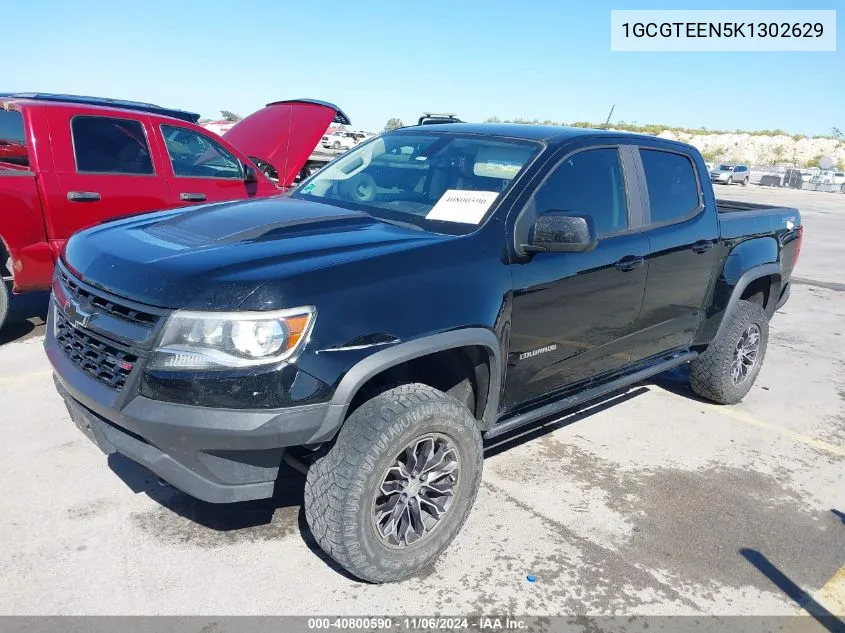 2019 Chevrolet Colorado Zr2 VIN: 1GCGTEEN5K1302629 Lot: 40800590