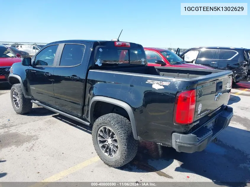 2019 Chevrolet Colorado Zr2 VIN: 1GCGTEEN5K1302629 Lot: 40800590