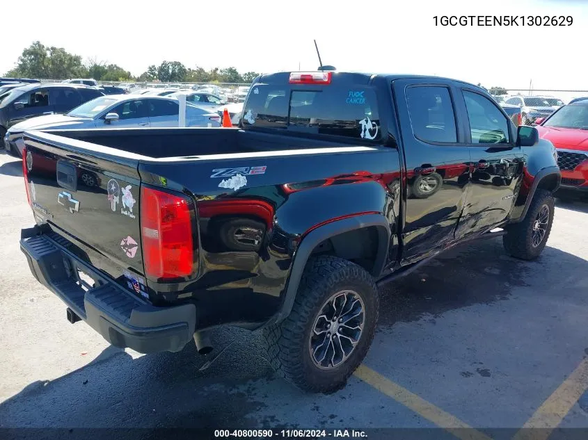 2019 Chevrolet Colorado Zr2 VIN: 1GCGTEEN5K1302629 Lot: 40800590