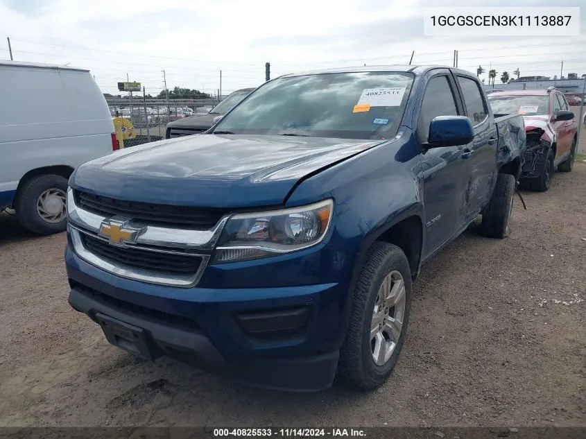 2019 Chevrolet Colorado Lt VIN: 1GCGSCEN3K1113887 Lot: 40825533