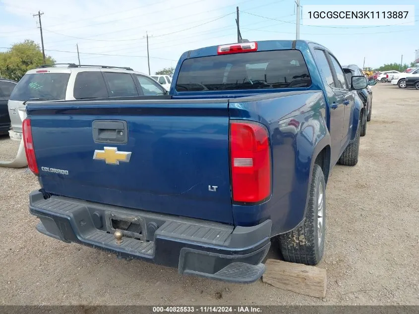 2019 Chevrolet Colorado Lt VIN: 1GCGSCEN3K1113887 Lot: 40825533