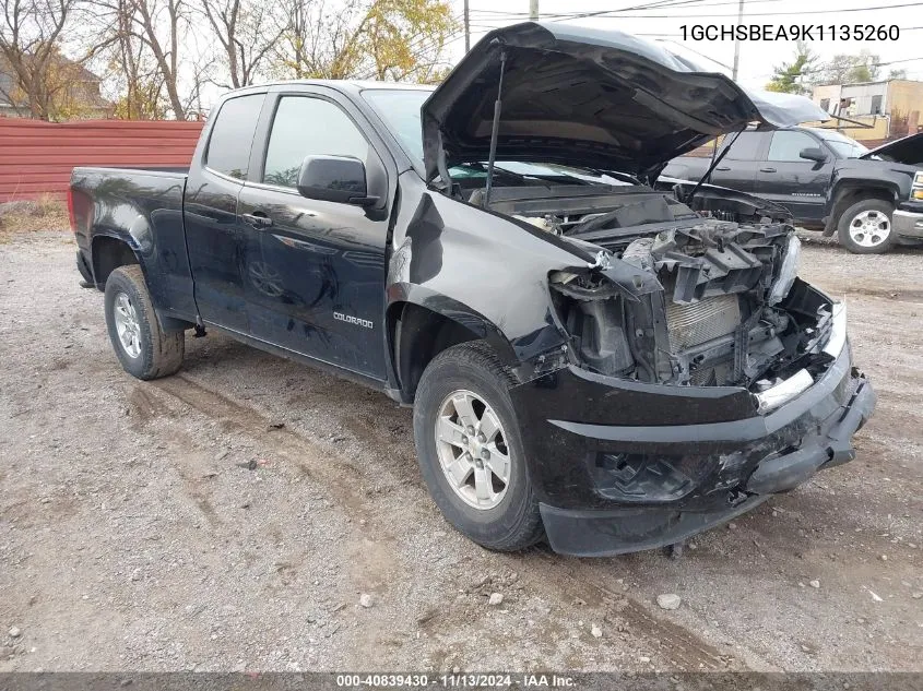 2019 Chevrolet Colorado Wt VIN: 1GCHSBEA9K1135260 Lot: 40839430