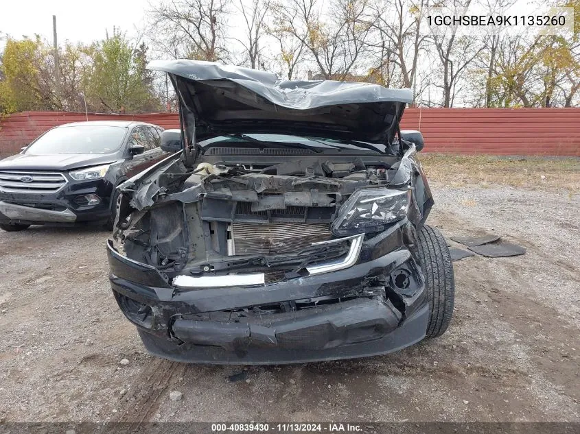 2019 Chevrolet Colorado Wt VIN: 1GCHSBEA9K1135260 Lot: 40839430