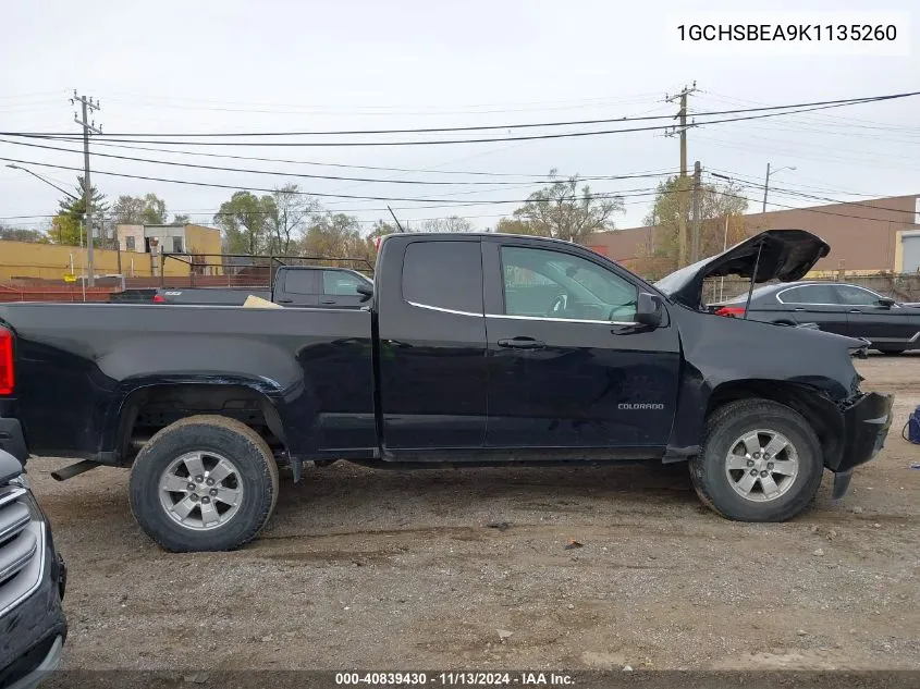 2019 Chevrolet Colorado Wt VIN: 1GCHSBEA9K1135260 Lot: 40839430