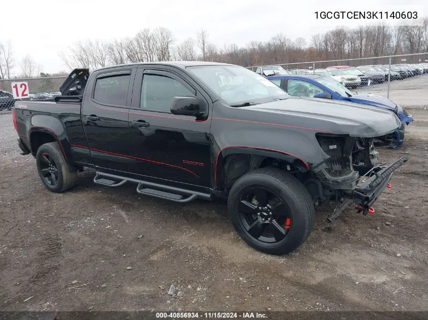 2019 Chevrolet Colorado Lt VIN: 1GCGTCEN3K1140603 Lot: 40856934