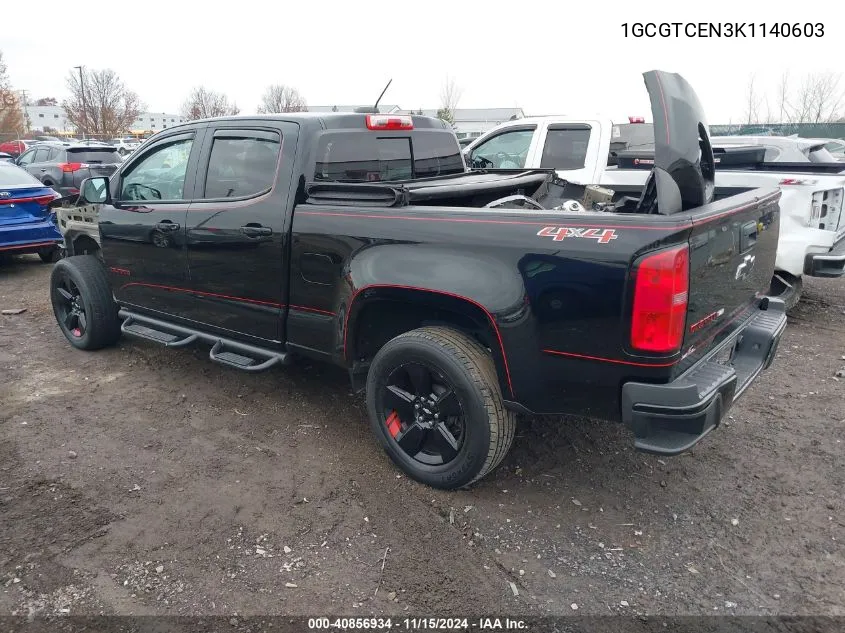 2019 Chevrolet Colorado Lt VIN: 1GCGTCEN3K1140603 Lot: 40856934