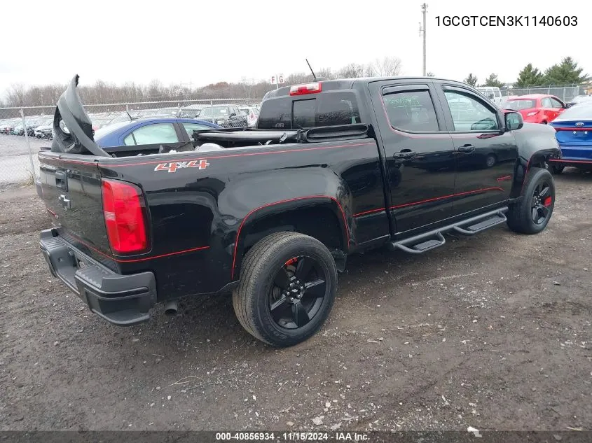 2019 Chevrolet Colorado Lt VIN: 1GCGTCEN3K1140603 Lot: 40856934