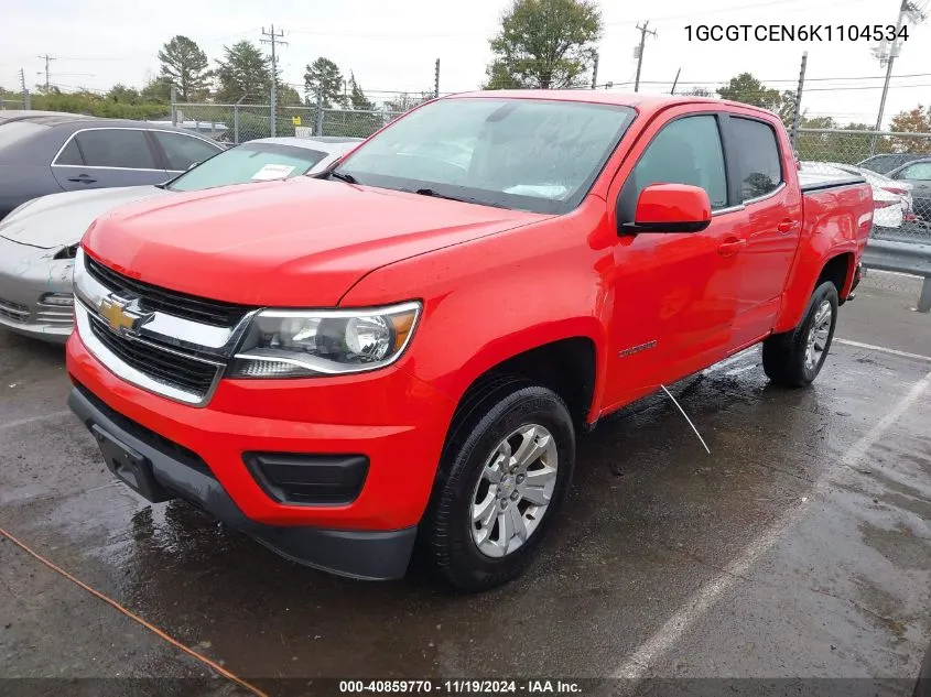 2019 Chevrolet Colorado Lt VIN: 1GCGTCEN6K1104534 Lot: 40859770