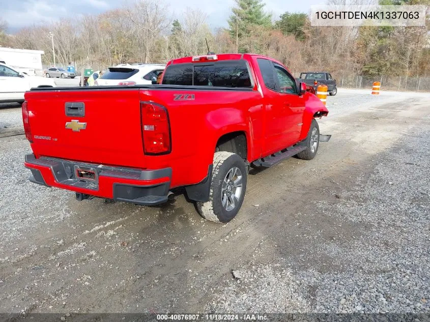 2019 Chevrolet Colorado Z71 VIN: 1GCHTDEN4K1337063 Lot: 40876907